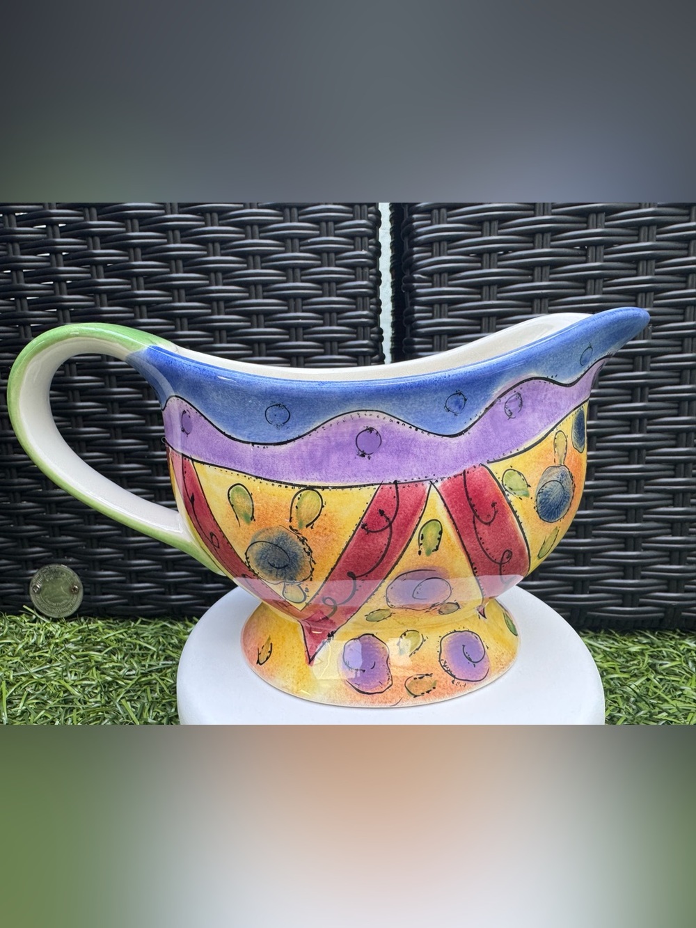 🎨 Sango Sue Zipkin The Sweet Shoppe Ceramic Gravy Boat Whimsical Decor 🎨